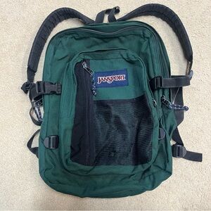 JanSport Forest Green and Black Backpack